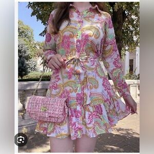 Zara Floral Dress. New with Tags.